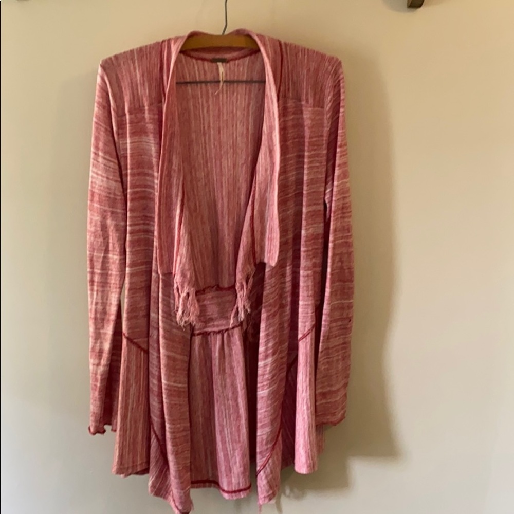 Free people pink cardigan